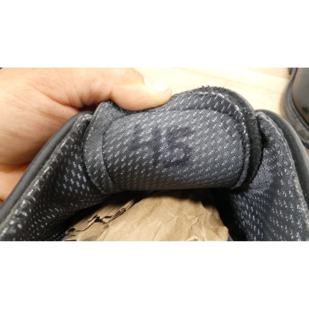 Men Vibram Oil Resisting Avonite Black Shoes Glossy Size 11.5